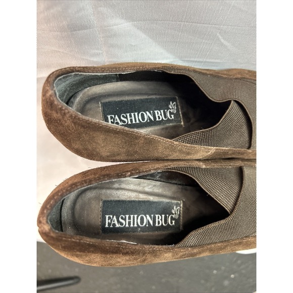 Fashion Bug Brown Suede Mary‎ Jane Heels Size 9 Capsule Closet Essential - Picture 6 of 12